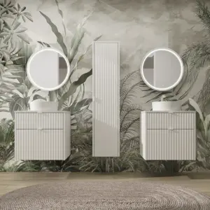 Mueble de baño TREX suspendido 2 cajones BLANCO