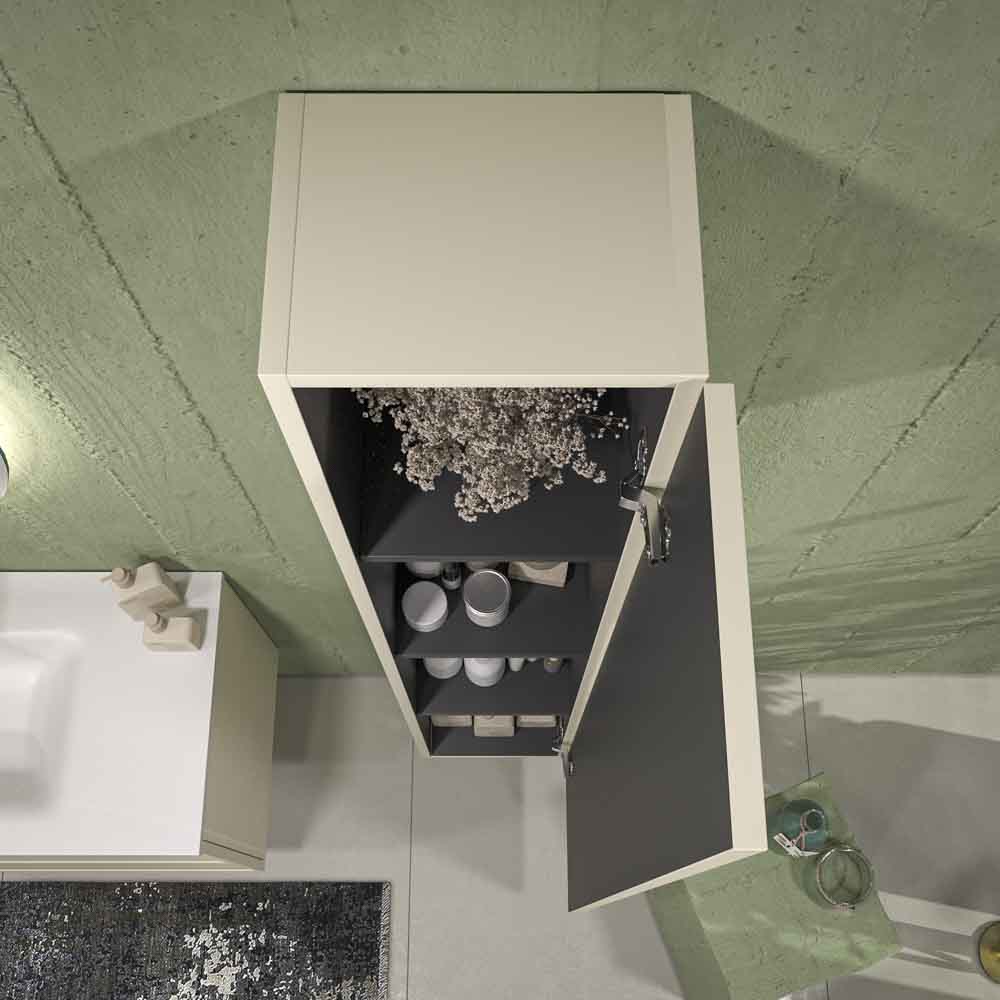 Mueble de baño suspendido 2 cajones BUDGET con lavabo Solid Surface CREMA - Imagen 6