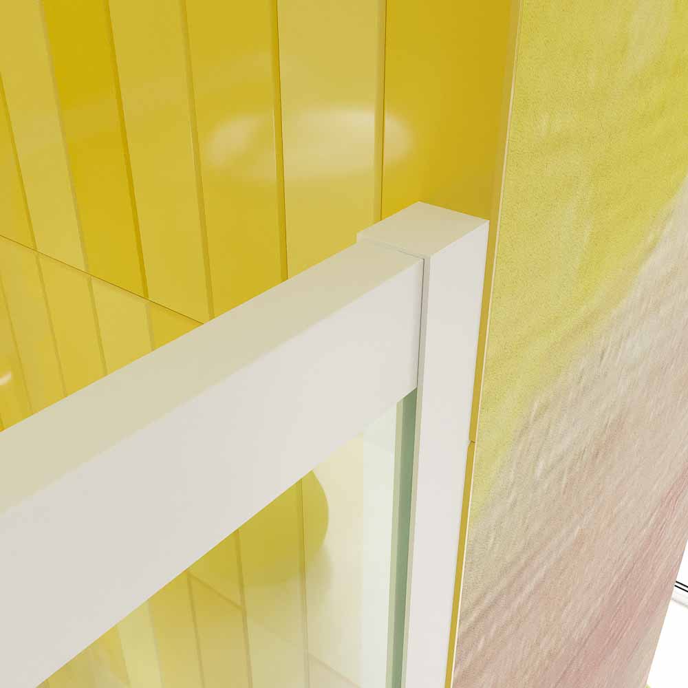 Mampara de bañera FLARE frontal 1 fijo - puerta corredera BLANCO MATE - Imagen 7