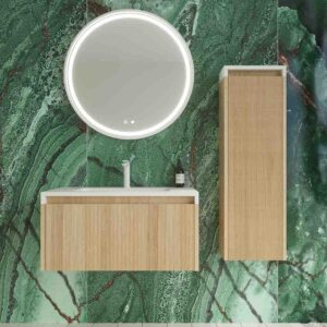 Mueble de baño BINARIO suspendido 1 cajón acabado ROBLE CLARO