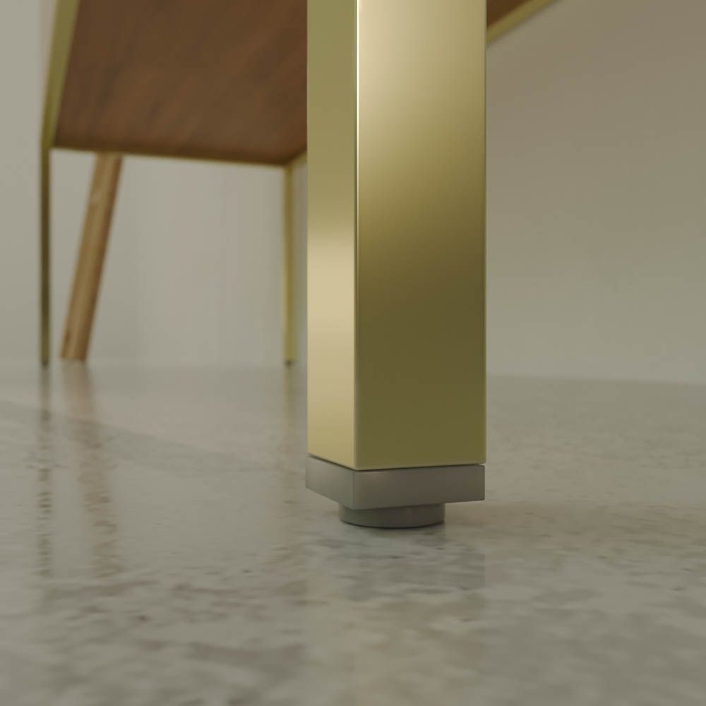 Mueble de baño OPERA con patas 3 puertas con encimera SOLID SURFACE 2 senos RAIZ OLMO - Imagen 10