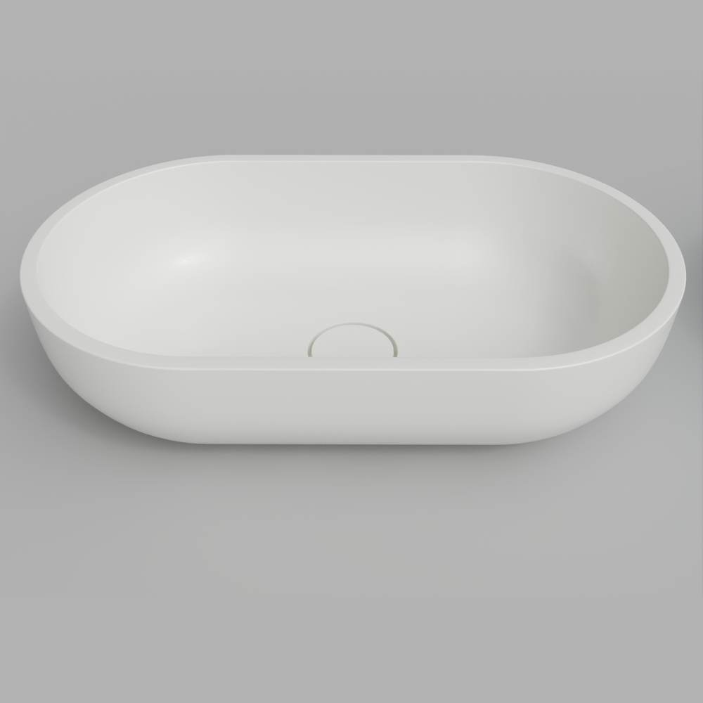 Encimera con faldón suspendida lavabo SOLID SURFACE KONNA Amarillo azafrán Ral 1017 - Imagen 11