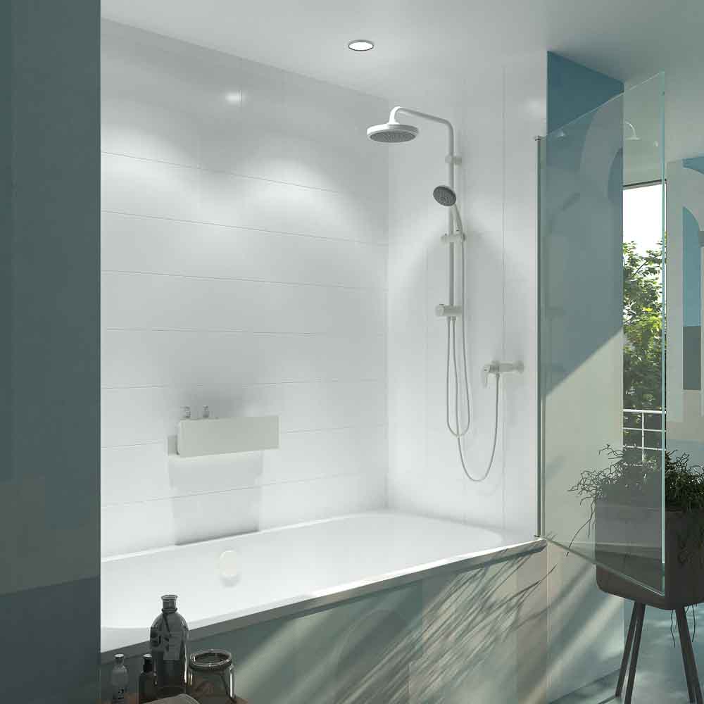 Mampara de bañera OPEN 1 hoja abatible 85 cm BLANCO MATE - Imagen 4