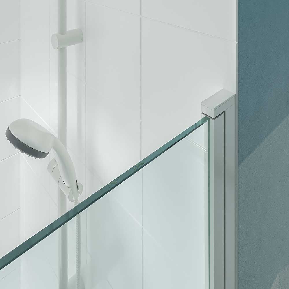 Mampara de bañera OPEN 1 hoja abatible 85 cm BLANCO MATE - Imagen 3