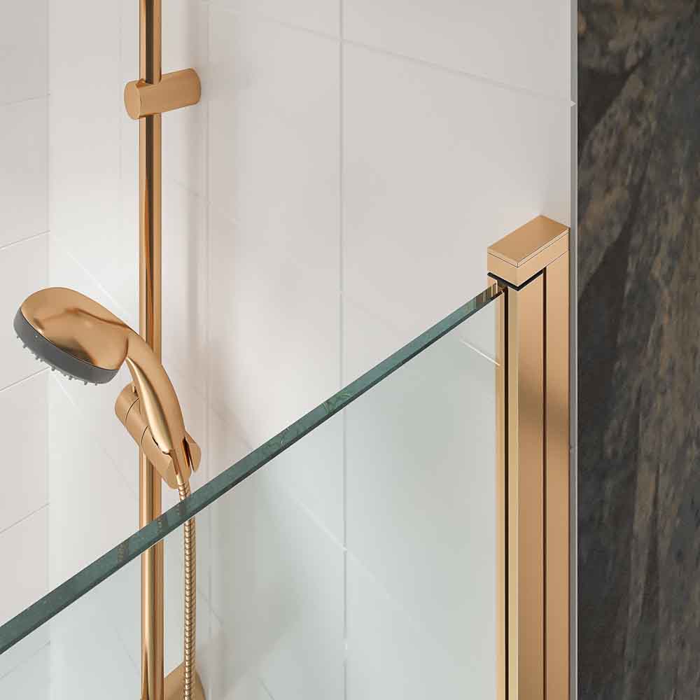 Mampara de bañera OPEN 1 hoja abatible 85 cm COBRE MATE - Imagen 3