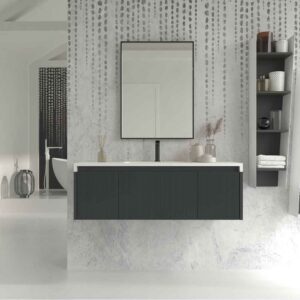 Mueble de baño BINARIO suspendido 3 cajones acabado GRAFITO
