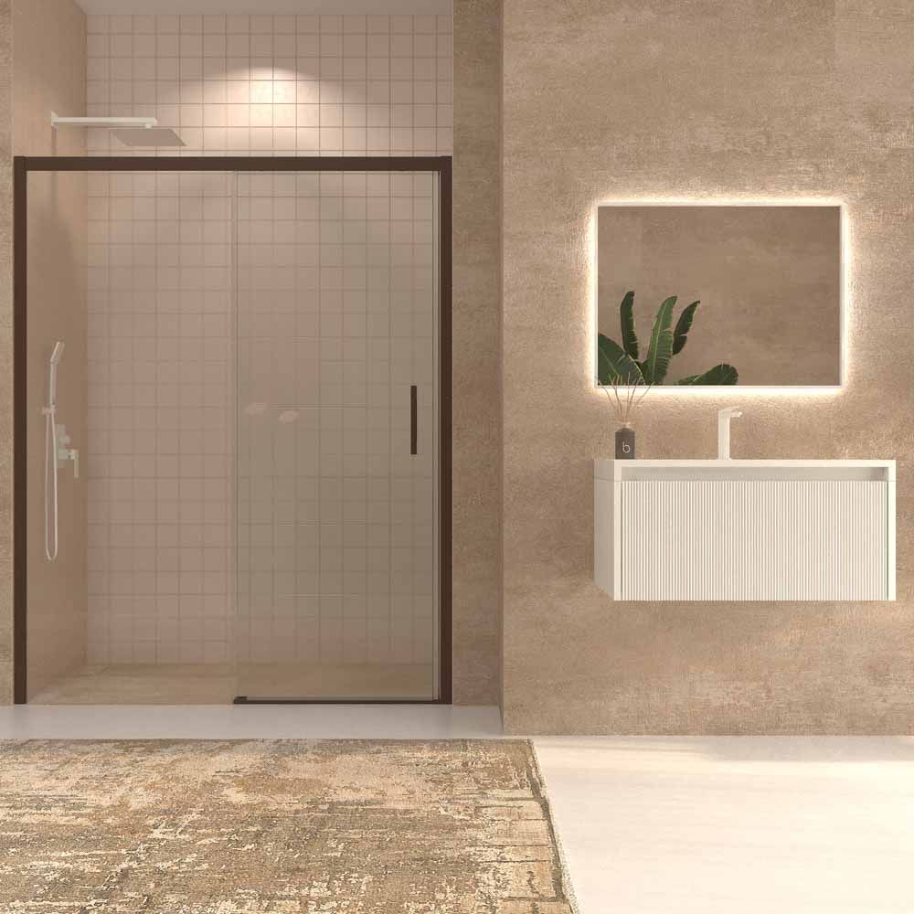 Mueble de baño BINARIO suspendido 1 cajón acabado BLANCO - Imagen 5