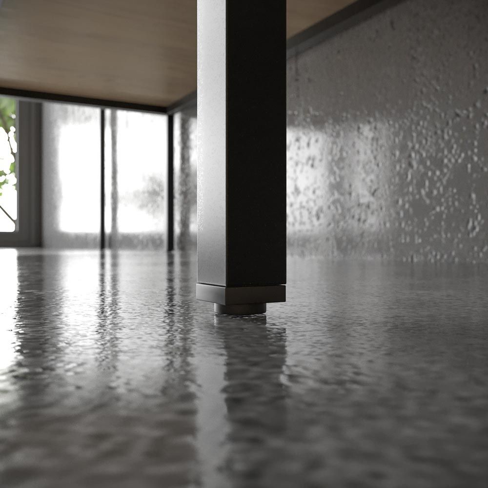 Mueble de baño ELLA con patas 3 cajones con tocador ROBLE CLARO con tapa SOLID SURFACE lavabo OSIRIS - Imagen 5