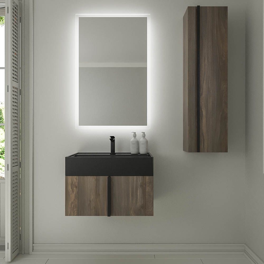 Mueble de baño NORMA suspendido 1 cajón acabado OLMO WABI