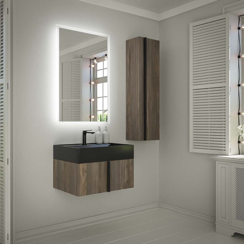 Mueble de baño NORMA suspendido 1 cajón acabado OLMO WABI - Imagen 7