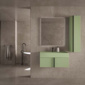 Mueble de baño NORMA suspendido 1 cajón acabado  VERDE PALIDO