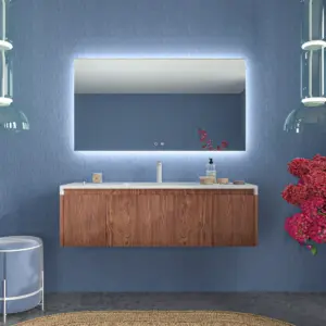 Mueble de baño BINARIO suspendido 3 cajones acabado ABEDUL