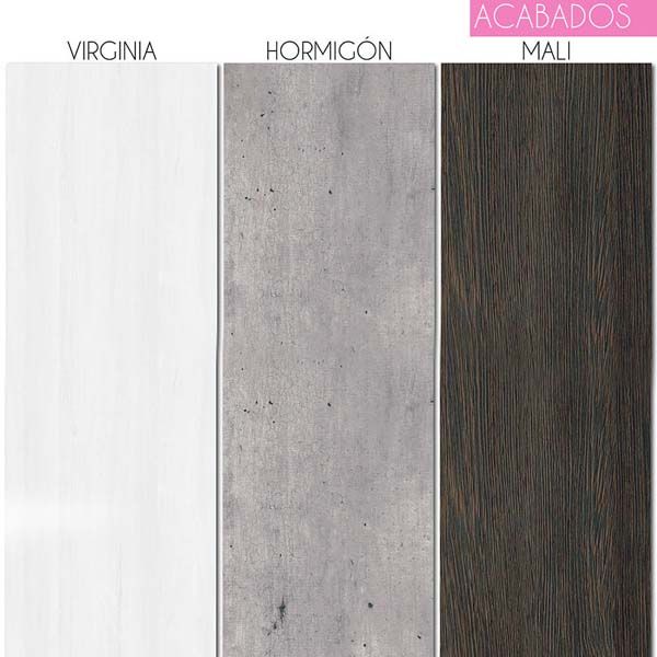 Mueble de baño CARLOTTA suspendido 2 cajones - 2 huecos con lavabo cerámico - Imagen 2