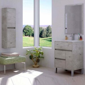 Mueble de baño ANNA colores a suelo 3 cajones- 1 puerta con lavabo cerámico