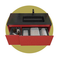 lavabos de baño con mueble