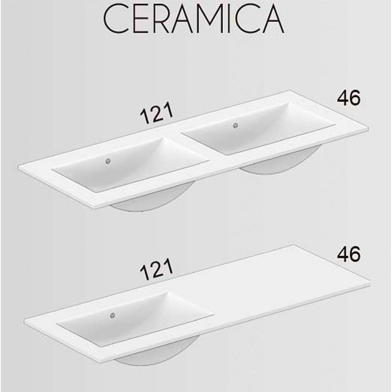 Mueble de baño MANILA varios tonos a suelo 120 cm 3 cajones / 2 puertas con lavabo cerámico - Imagen 3