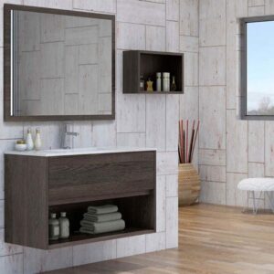 Mueble de baño VALERIA suspendido 1 cajón- 1 hueco con lavabo ceramico
