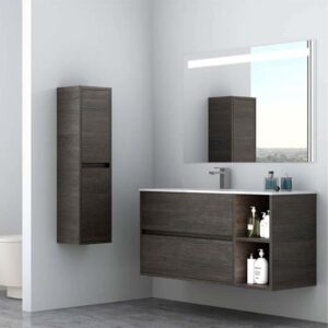 Mueble de baño ZARINA suspendido 2 cajones - 2 huecos con lavabo cerámico