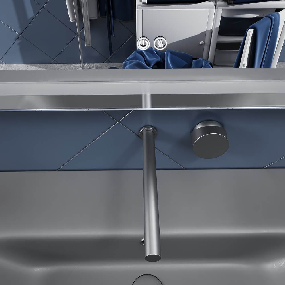 Espejo de baño LYRA rectangular con canto arenado con luz LED frontal - Imagen 5