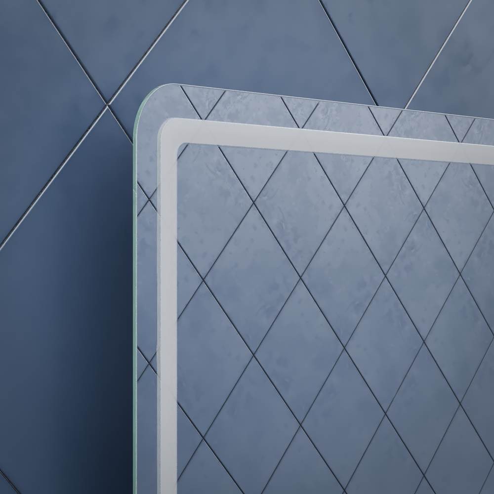 Espejo de baño LYRA rectangular con canto arenado con luz LED frontal - Imagen 3