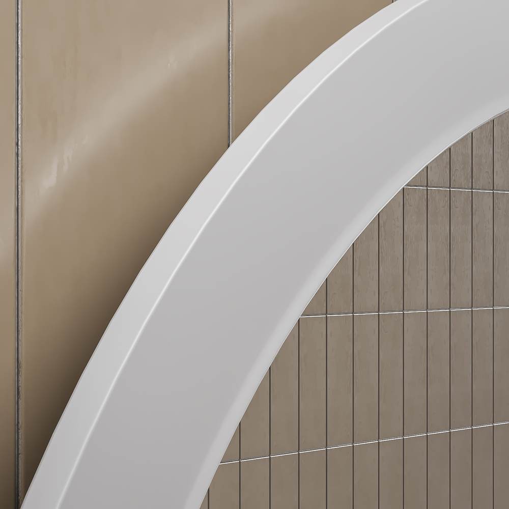 Espejo de baño MOON redondo con canto arenado con luz LED ambiental - Imagen 2