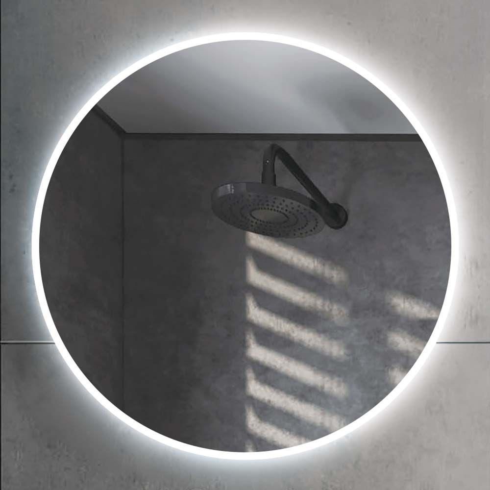 Espejo redondo HAPPY luz led perimetral . Anti-vaho