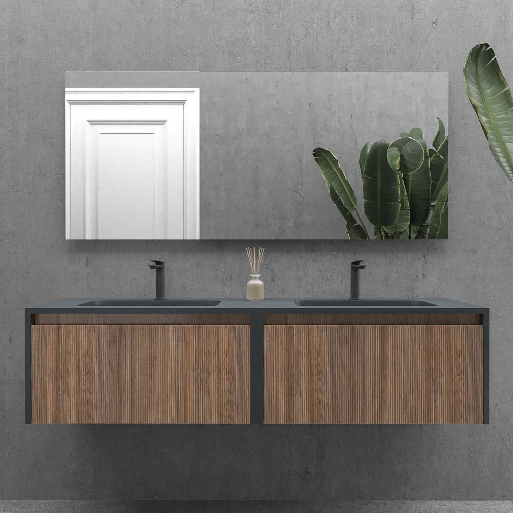 Espejo a medida LISEL sin luz canto recto. Espejo aumento