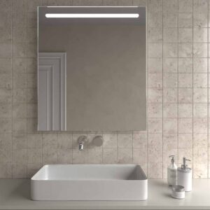 Espejo rectangular OPALO luz led horizontal