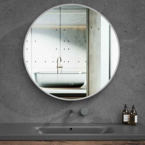 Espejo de baño SIGMA redondo marco cerrado plexiglass frontal