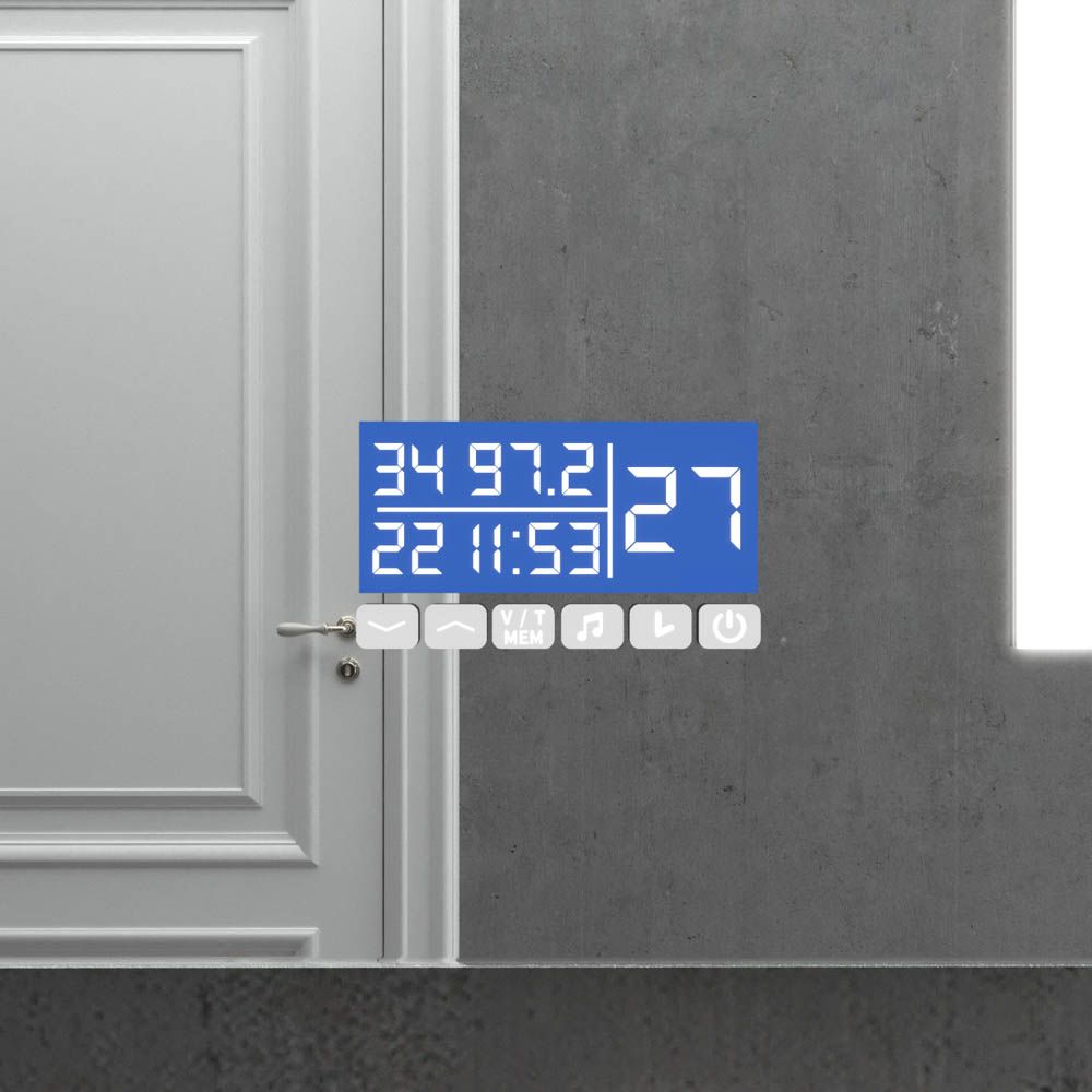 Espejo a medida ASSEN con luz led frontal superior . Altavoces. Anti vaho. Espejo aumento. Reloj - Imagen 4