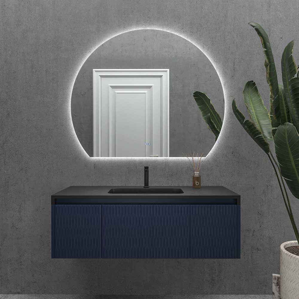 Espejo a medida ZEN con luz led perimetral trasera . Altavoces. Anti vaho. Espejo aumento. Reloj - Imagen 3