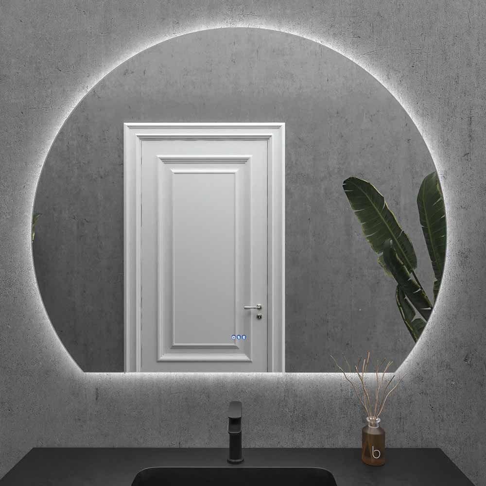 Espejo a medida ZEN con luz led perimetral trasera . Altavoces. Anti vaho. Espejo aumento. Reloj - Imagen 2