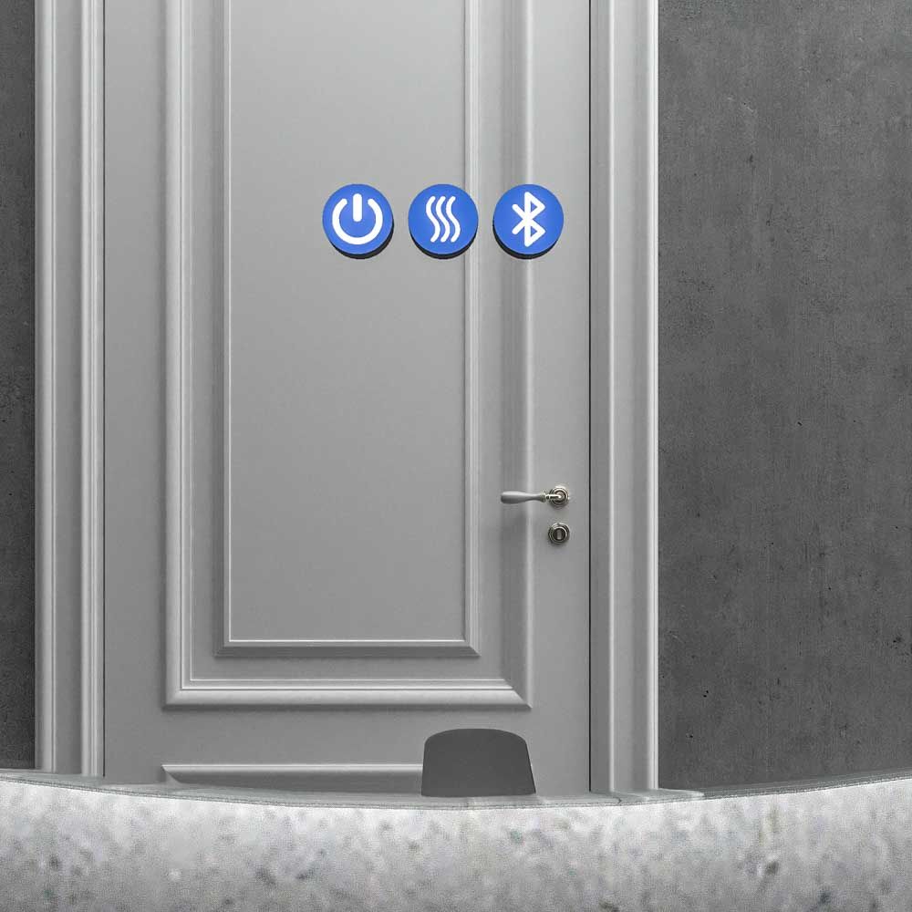 Espejo a medida ZEN con luz led perimetral trasera . Altavoces. Anti vaho. Espejo aumento. Reloj - Imagen 4