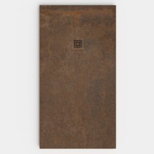 Plato de ducha efecto Cemento Brown - antideslizante STONE 3D moderno