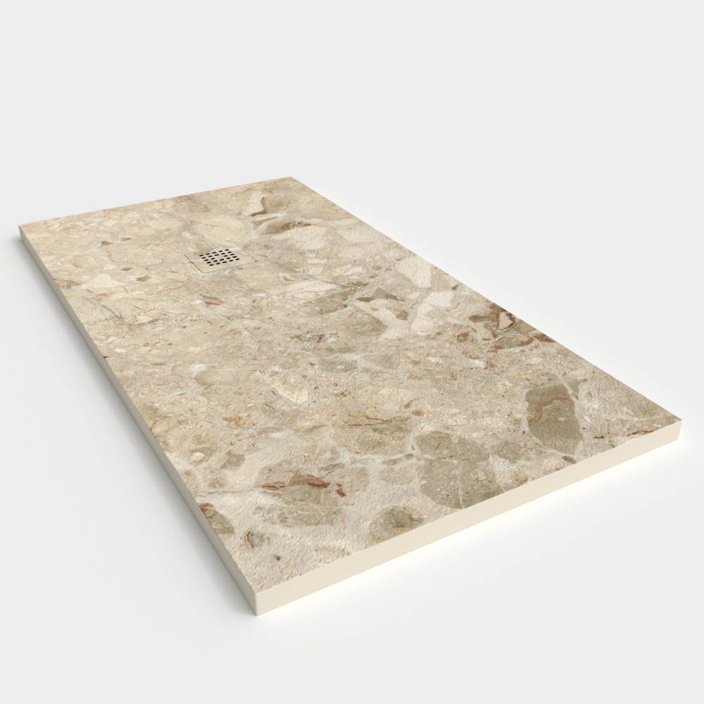 Plato de ducha resina textura pizarra. Efecto en Mármol Celle - antideslizante STONE 3D moderno - Imagen 2