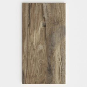 Plato de ducha resina textura pizarra acabado efecto Madera Nogal Somoa - antideslizante STONE 3D moderno