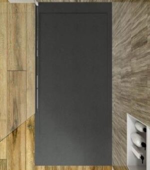 Plato ducha resina enmarcado SYSTEM Grafito - colores a elegir - textura pizarra - antibacteriano y antideslizante